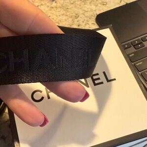 CHANEL dark denim tote